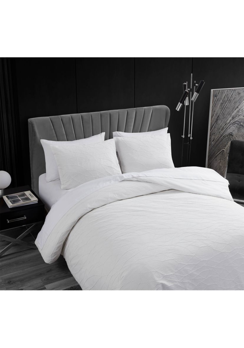Abstract Crinkle 3-Piece Queen Comforter Set