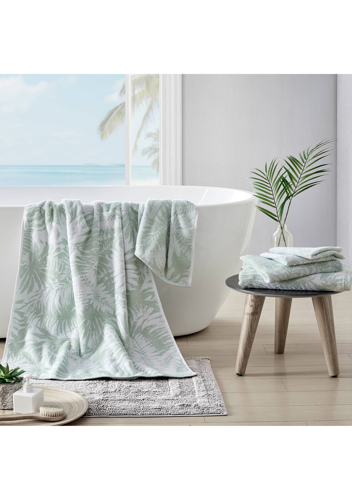 Lago Palm Cotton Towel Set