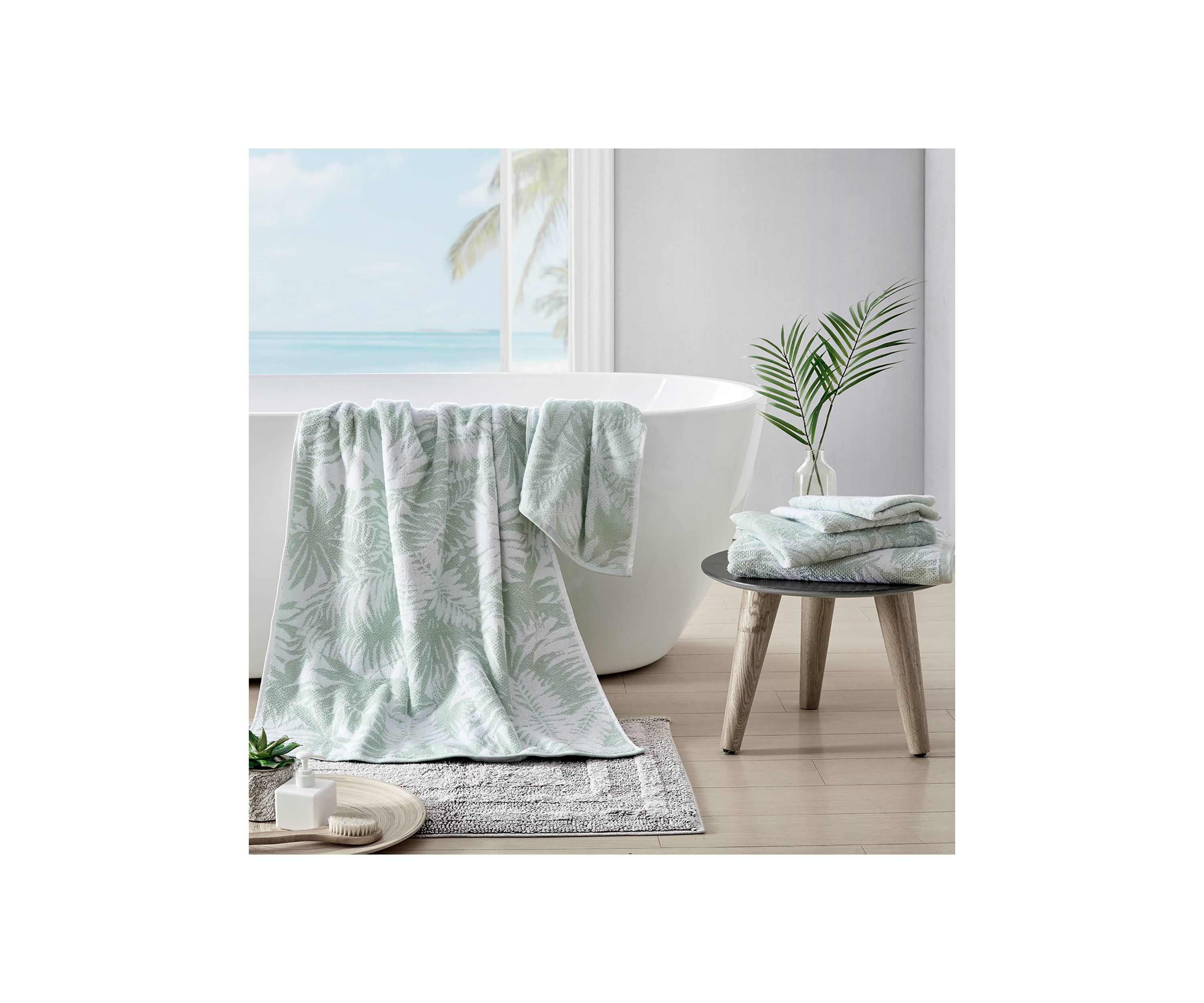 Lago Palm Cotton Towel Set