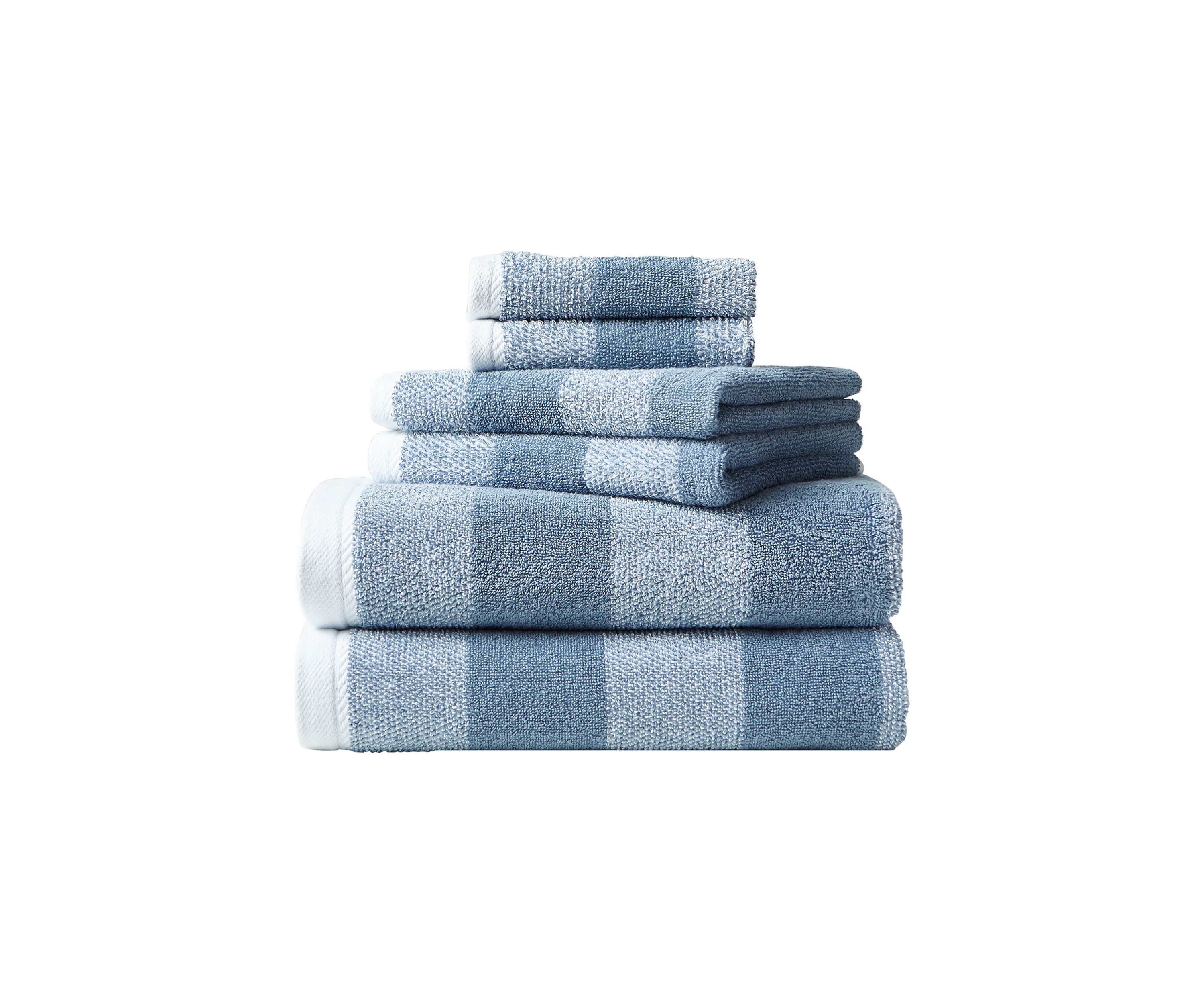 Oak Lake 6-Piece Striped Cotton Towel Set