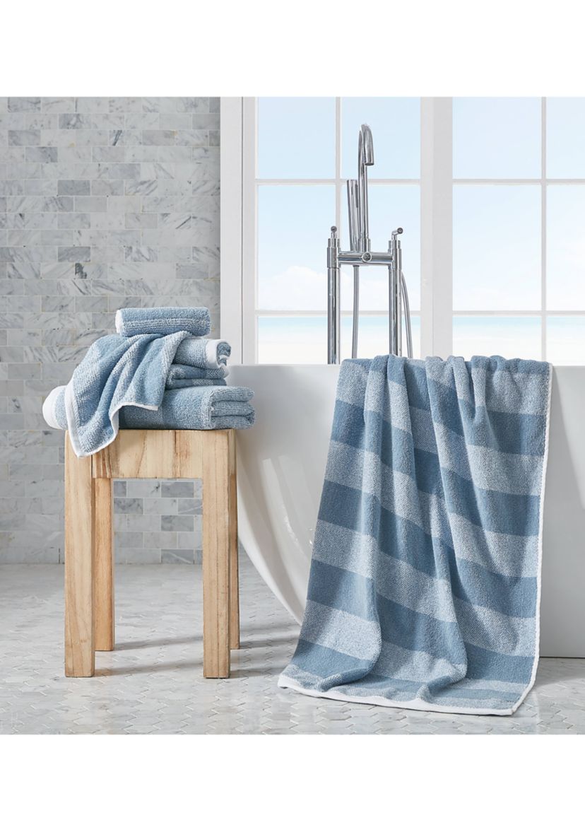 Oak Lake 6-Piece Striped Cotton Towel Set