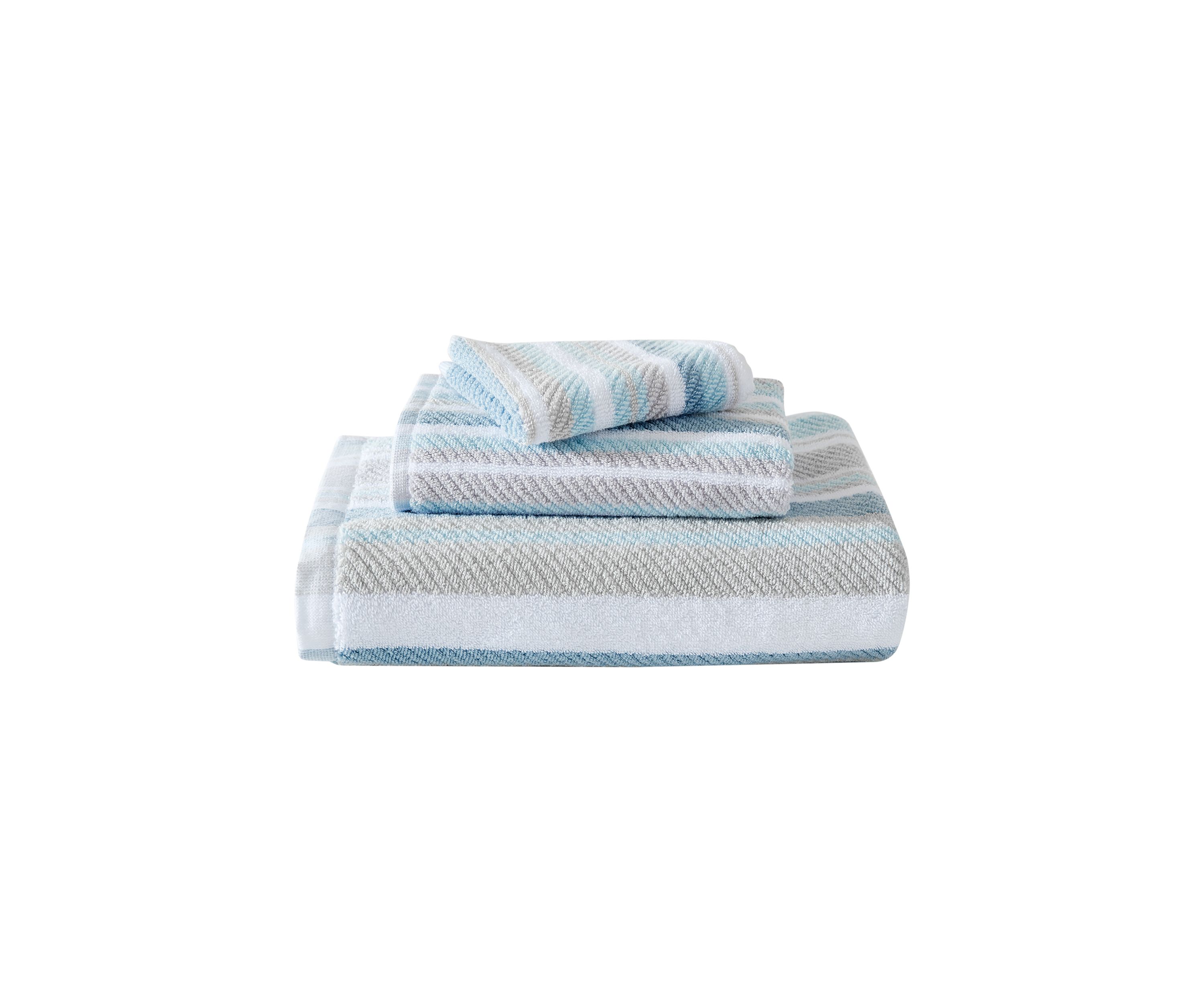 Ocean Bay Stripe 3-Piece Cotton Towel Set
