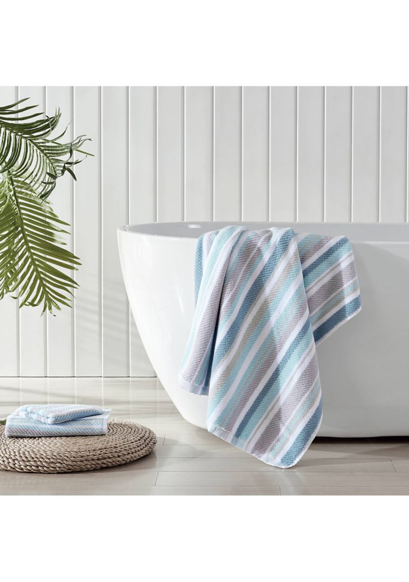 Ocean Bay Stripe 3-Piece Cotton Towel Set