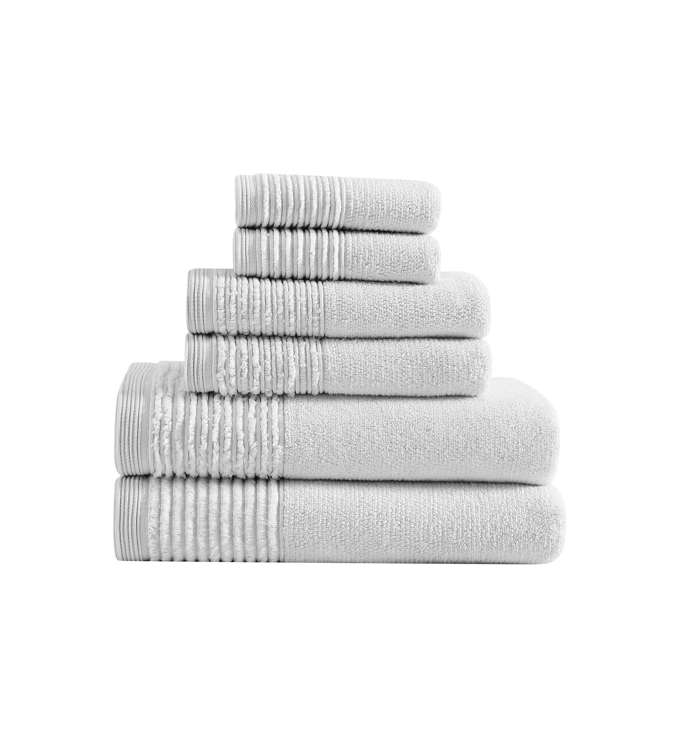 Sculpted Pleat Solid Cotton Towel Set