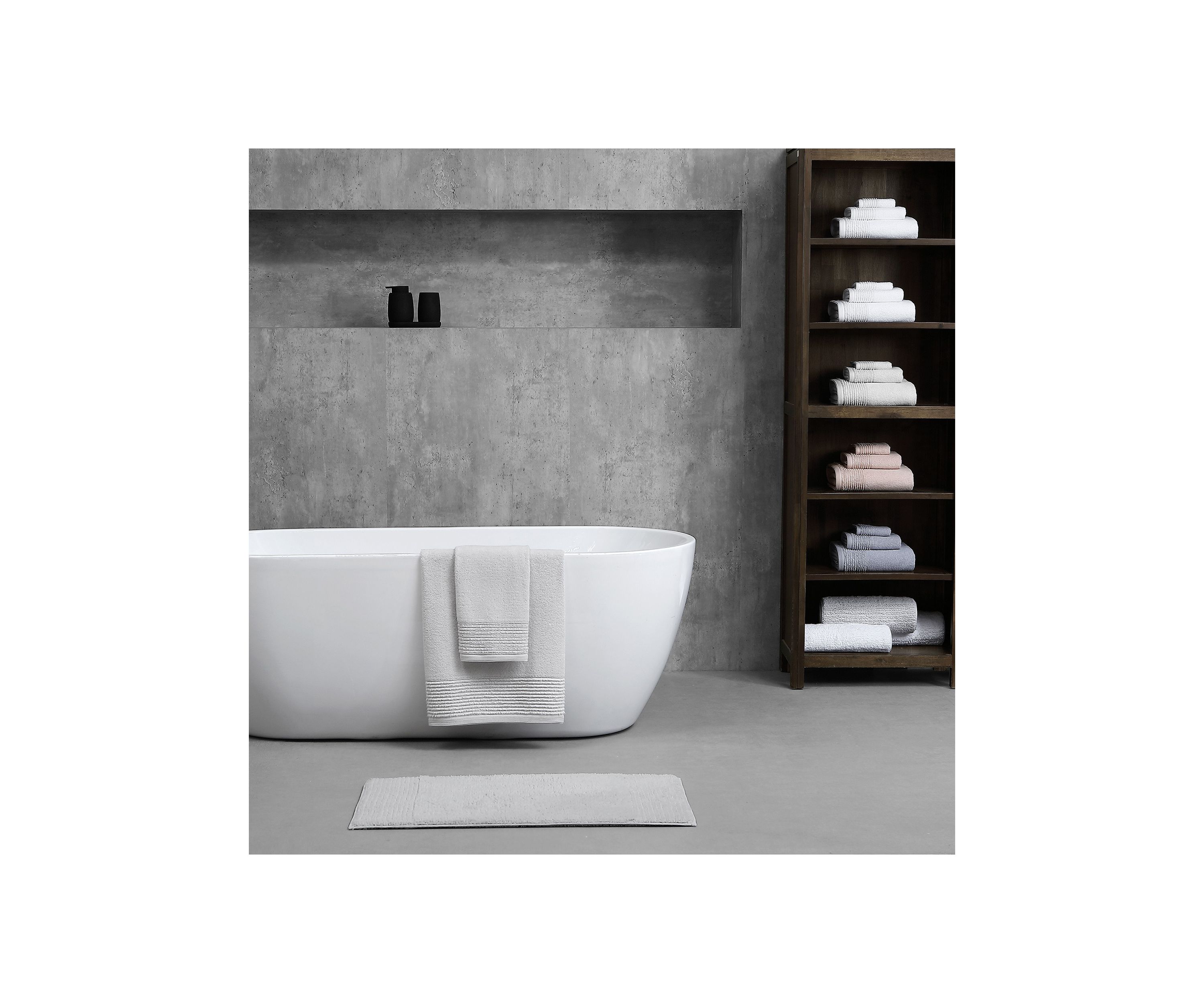 Sculpted Pleat Solid 3-Piece Towel Set