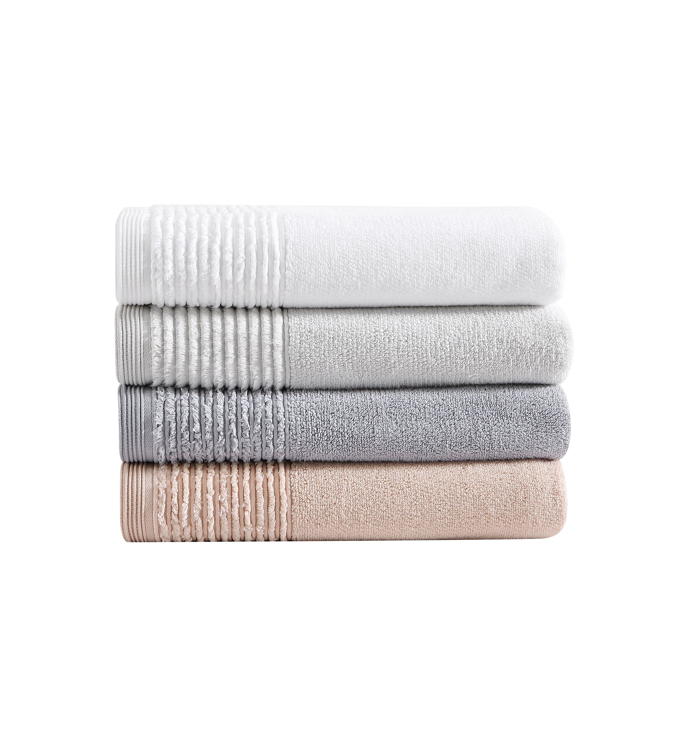 Sculpted Pleat Solid Cotton Towel Set