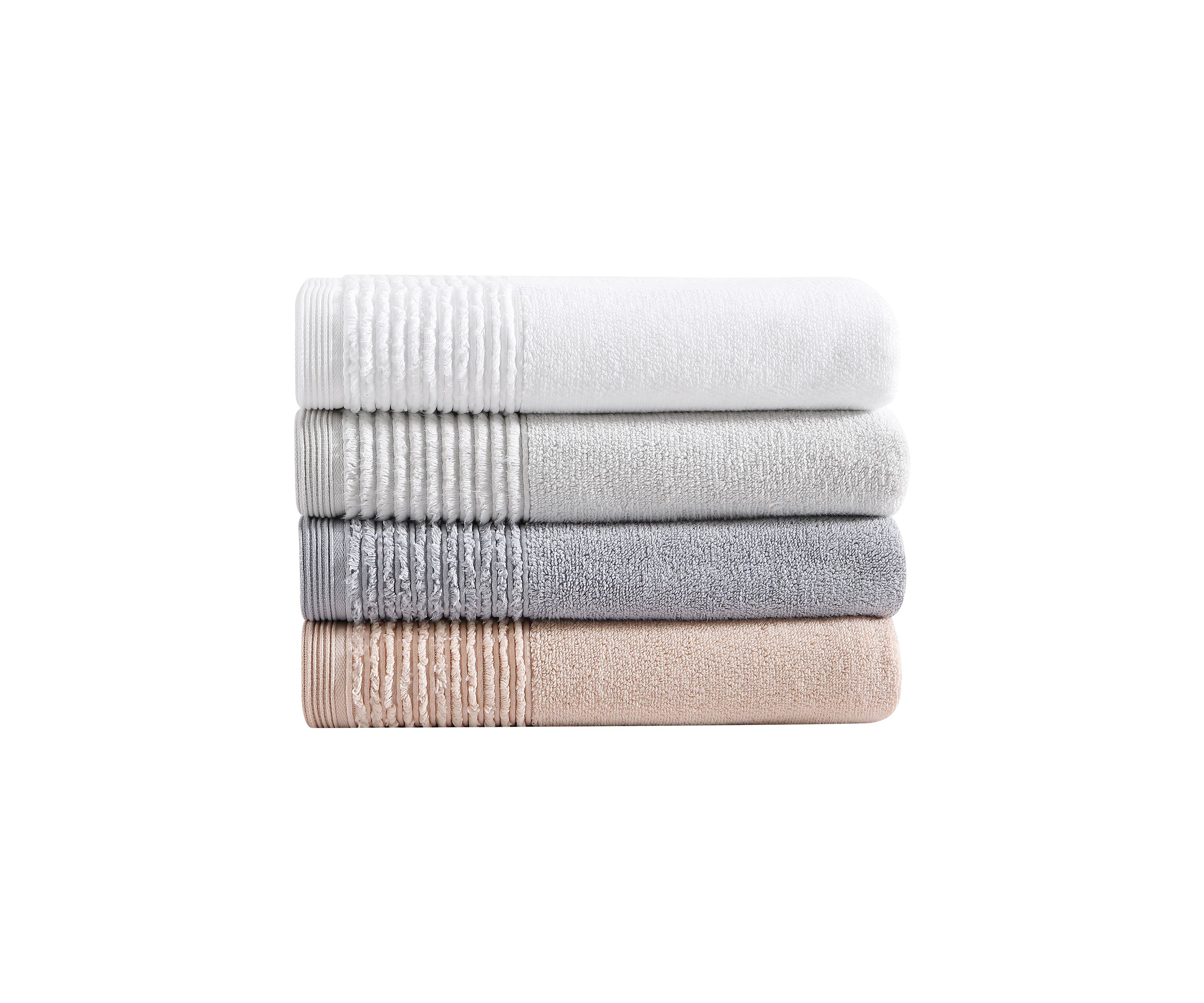 Sculpted Pleat Solid 3-Piece Towel Set