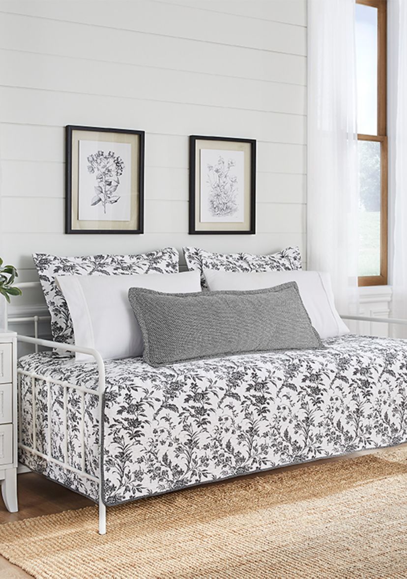 Amberley 4-Piece Charcoal Cotton Bonus Daybed Set
