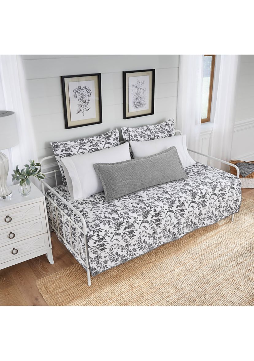 Amberley 4-Piece Charcoal Cotton Bonus Daybed Set