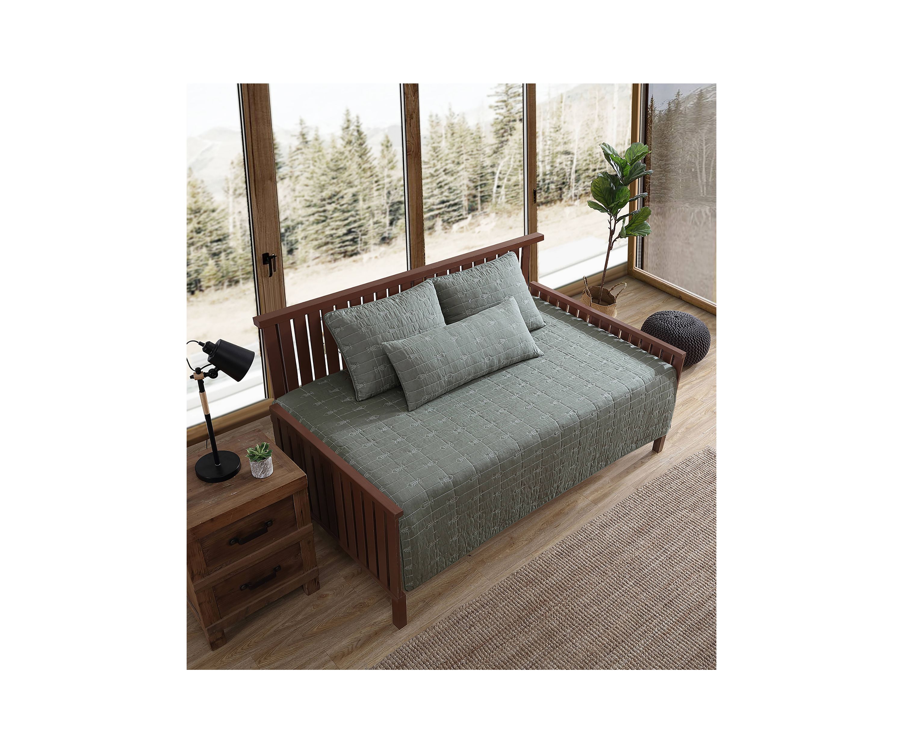 Troutdale Solid 4-Piece Cotton Bonus Daybed Set