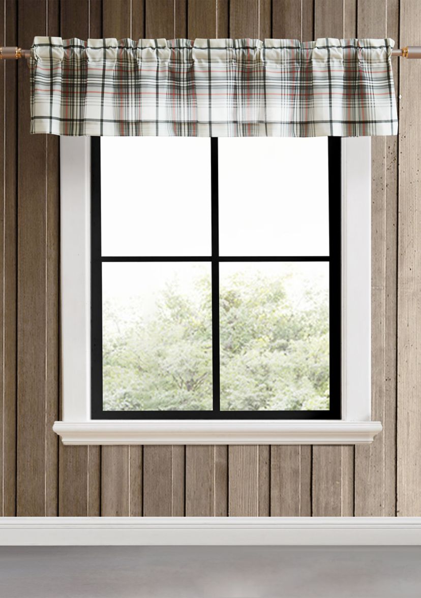 Alder Plaid Pole Top Window Valance