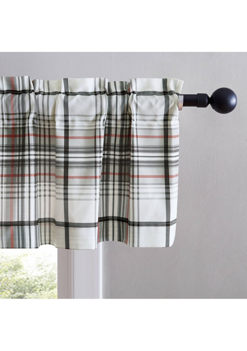 Alder Plaid Pole Top Window Valance