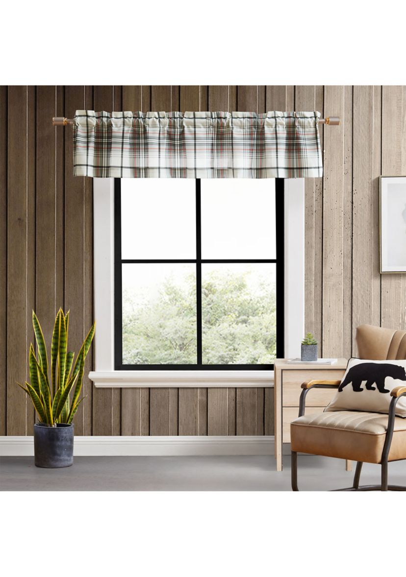 Alder Plaid Pole Top Window Valance