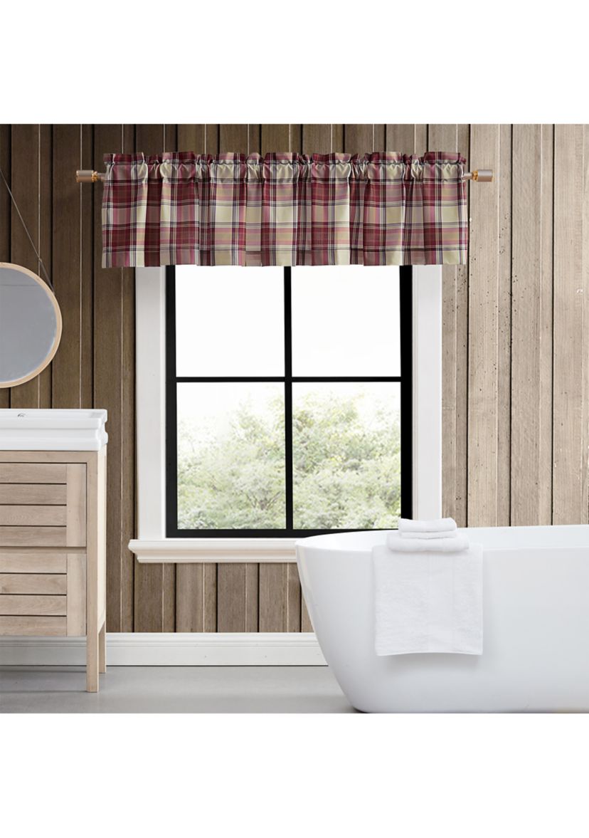 Edgewood Plaid Pole Top Window Valance