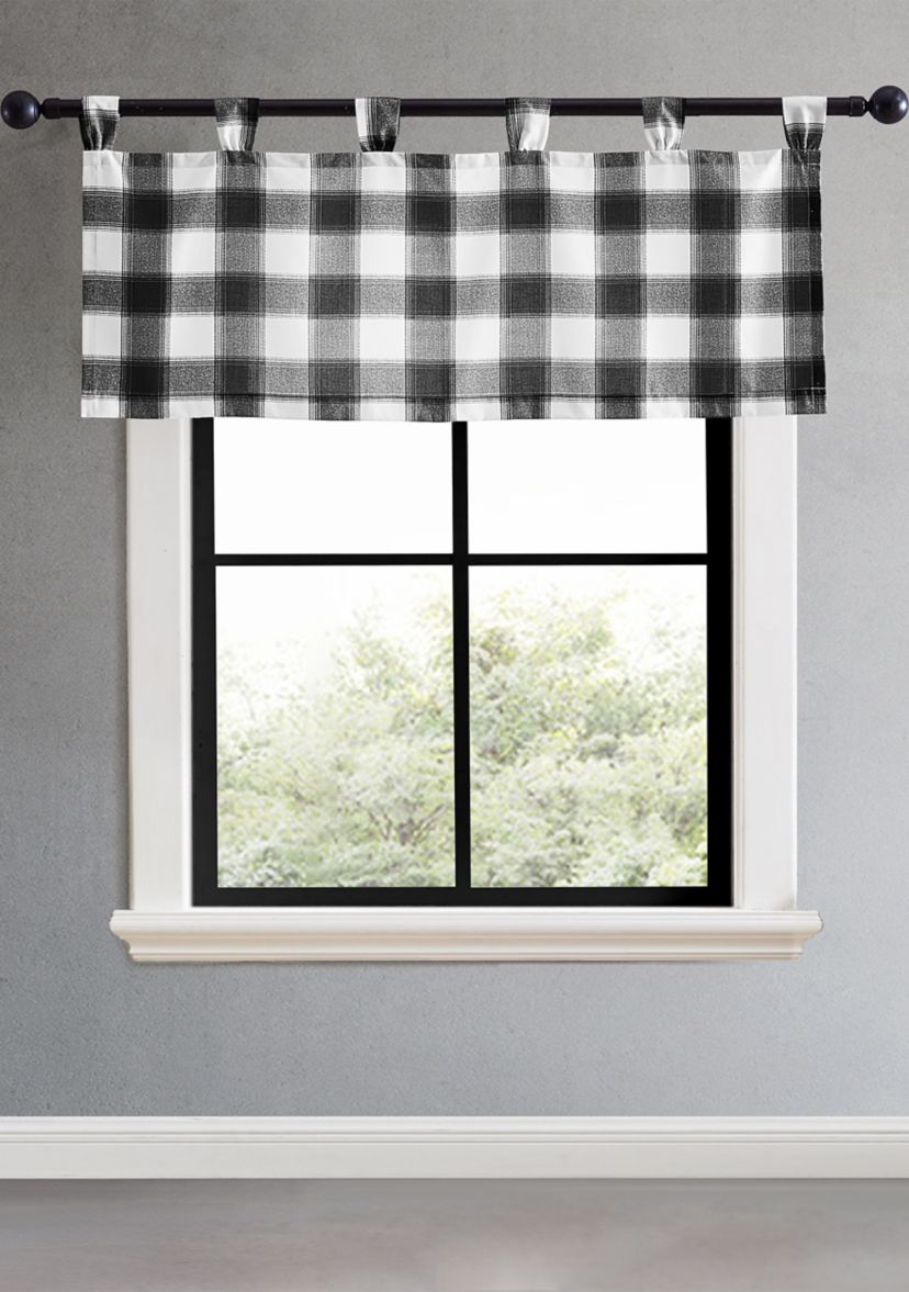 Canyon Plaid Tab Top Window Valance