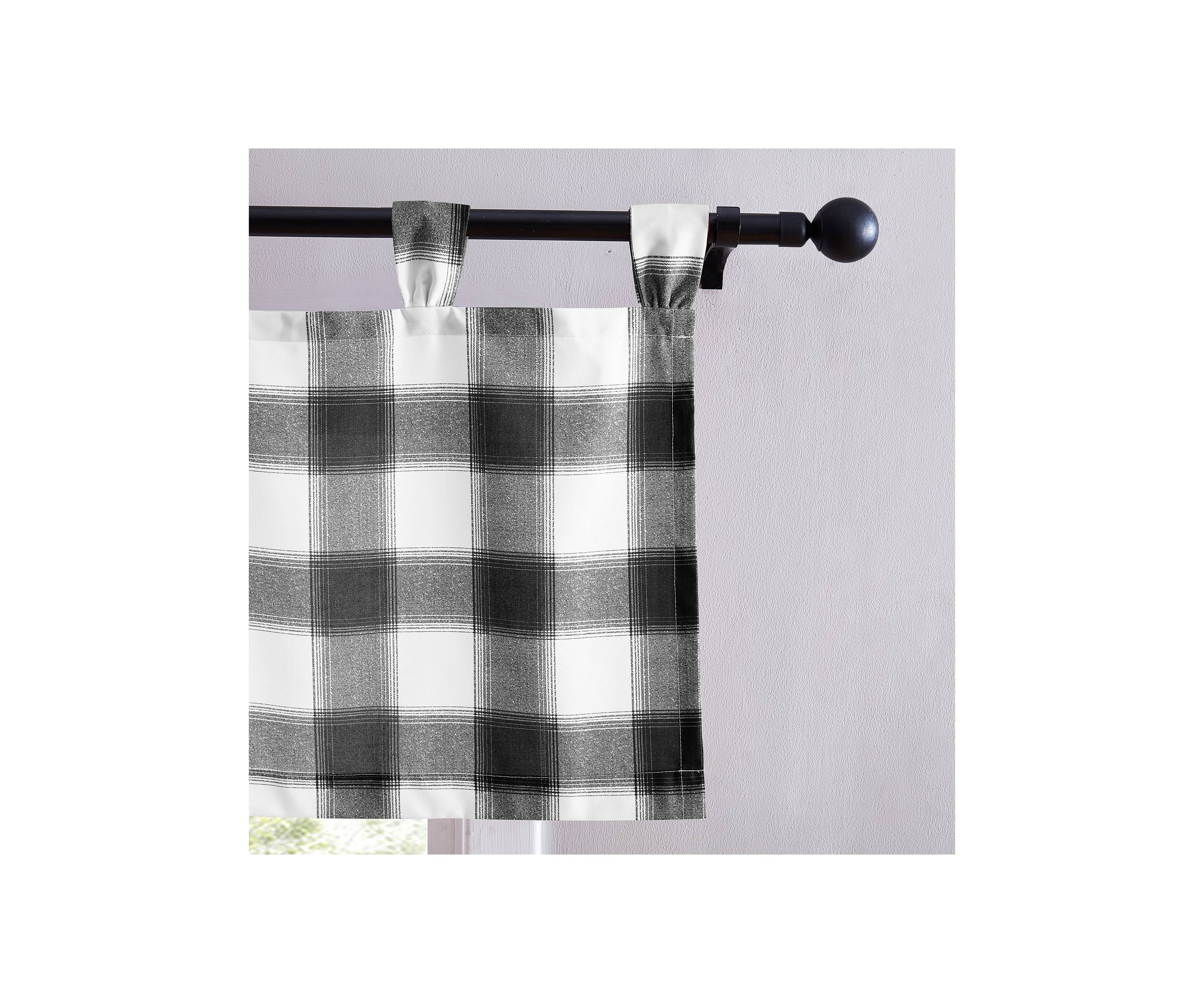Canyon Plaid Tab Top Window Valance