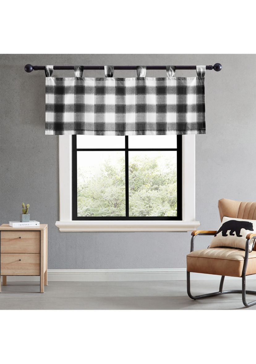 Canyon Plaid Tab Top Window Valance