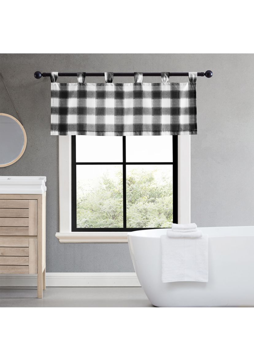 Canyon Plaid Tab Top Window Valance