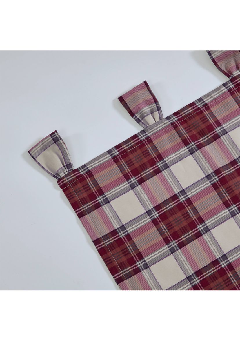 Edgewood Plaid Tab Top Window Valance