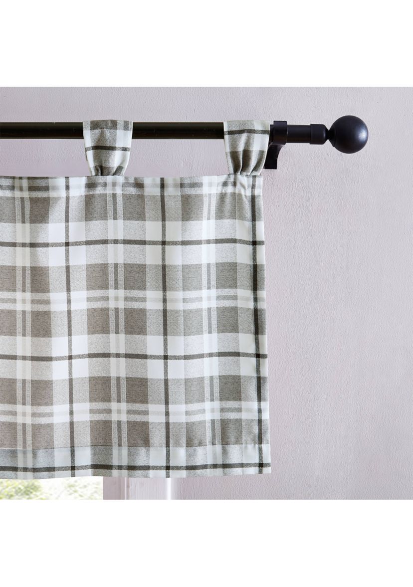 Fall Creek Plaid Tab Top Window Valance
