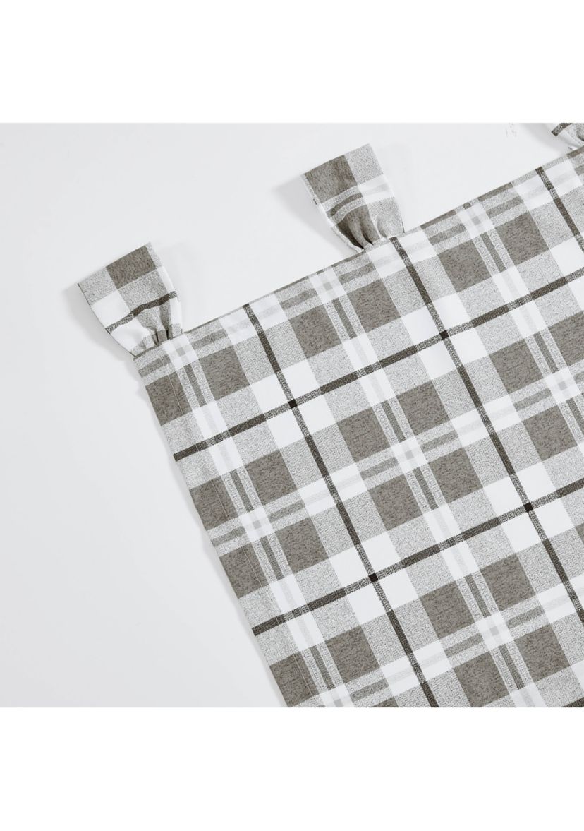 Fall Creek Plaid Tab Top Window Valance