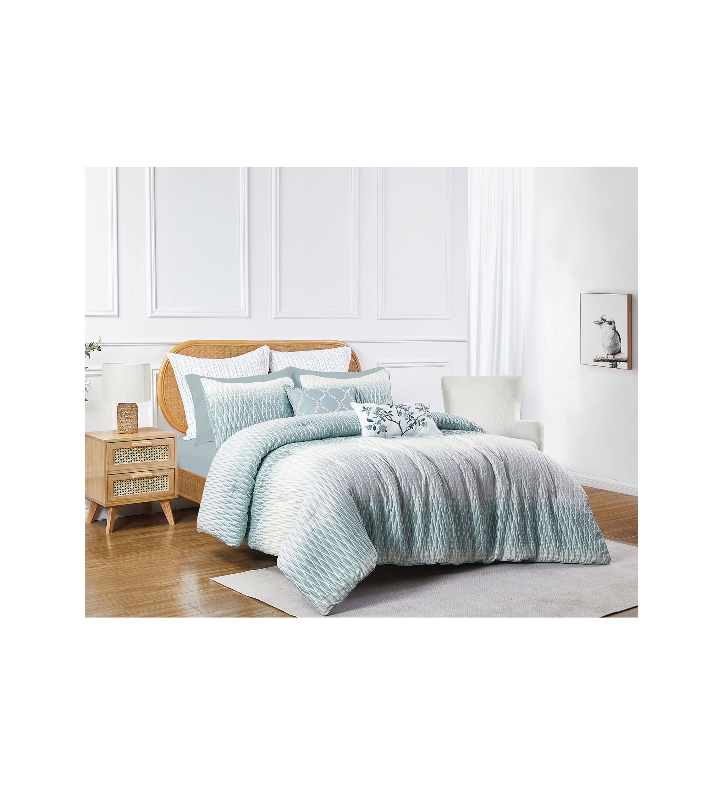 Waterford Living Diamond Ombré Comforter Set