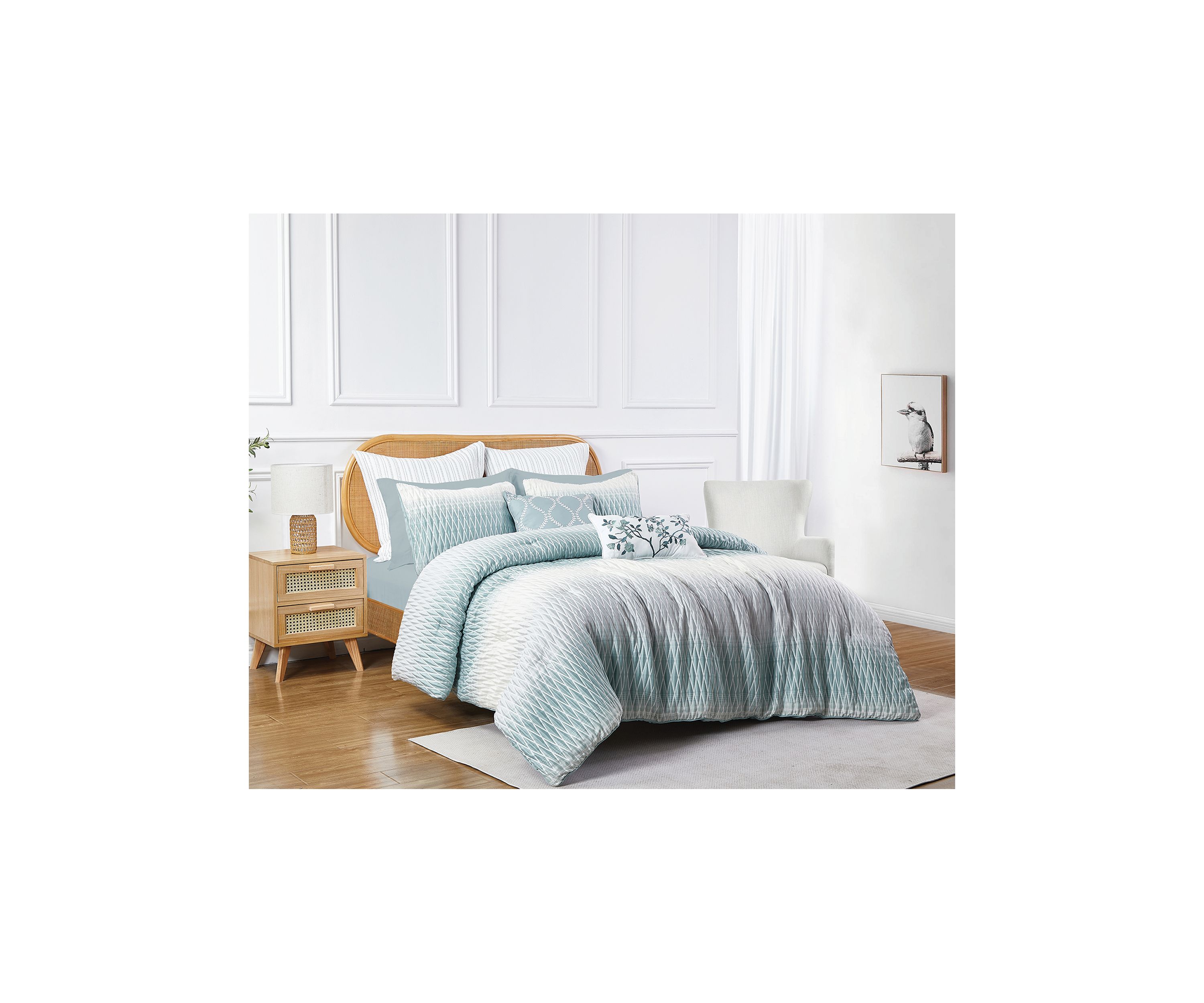 Waterford Living Diamond Ombré Comforter Set