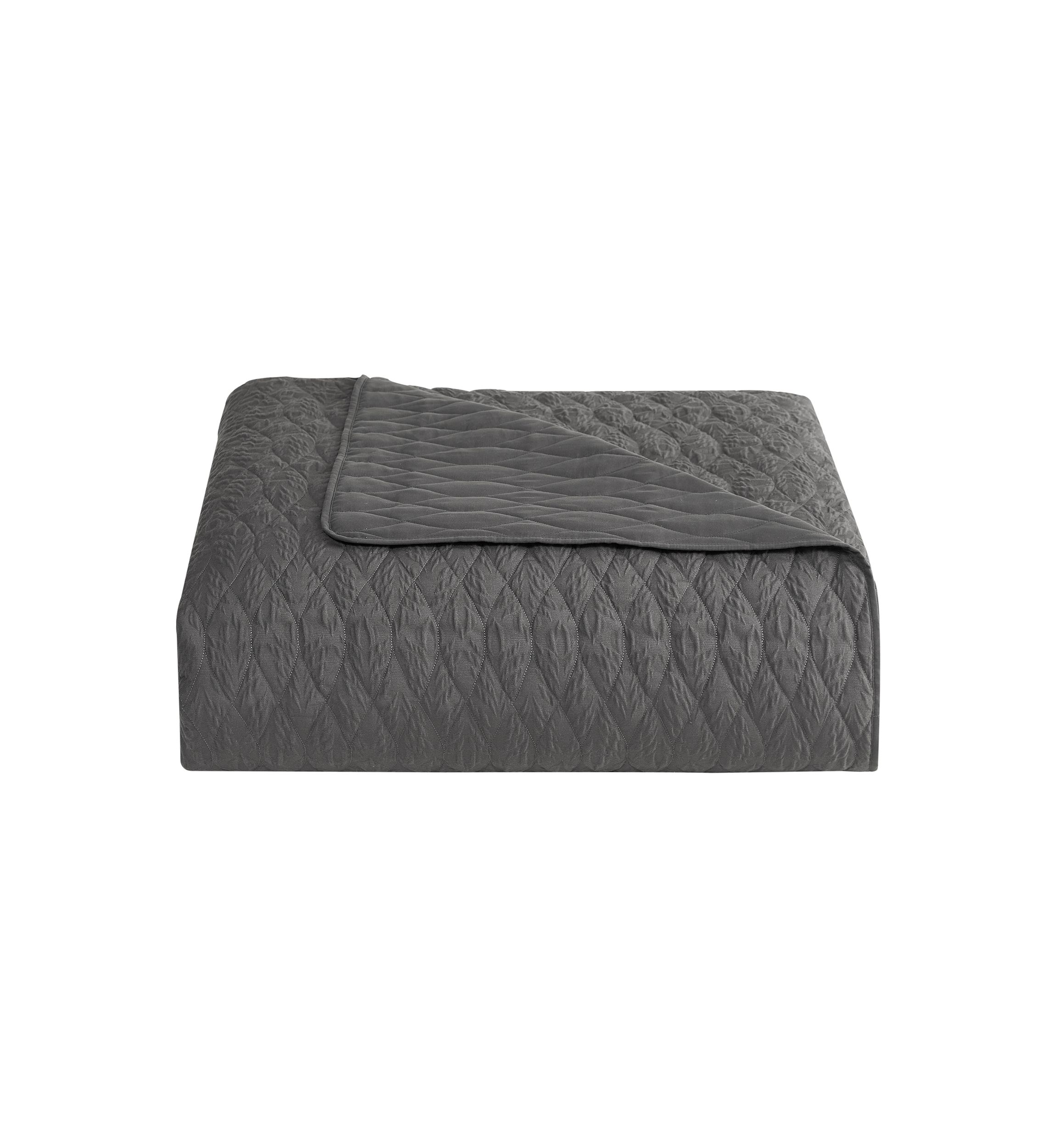 3 Piece Juno Charcoal Quilt Set