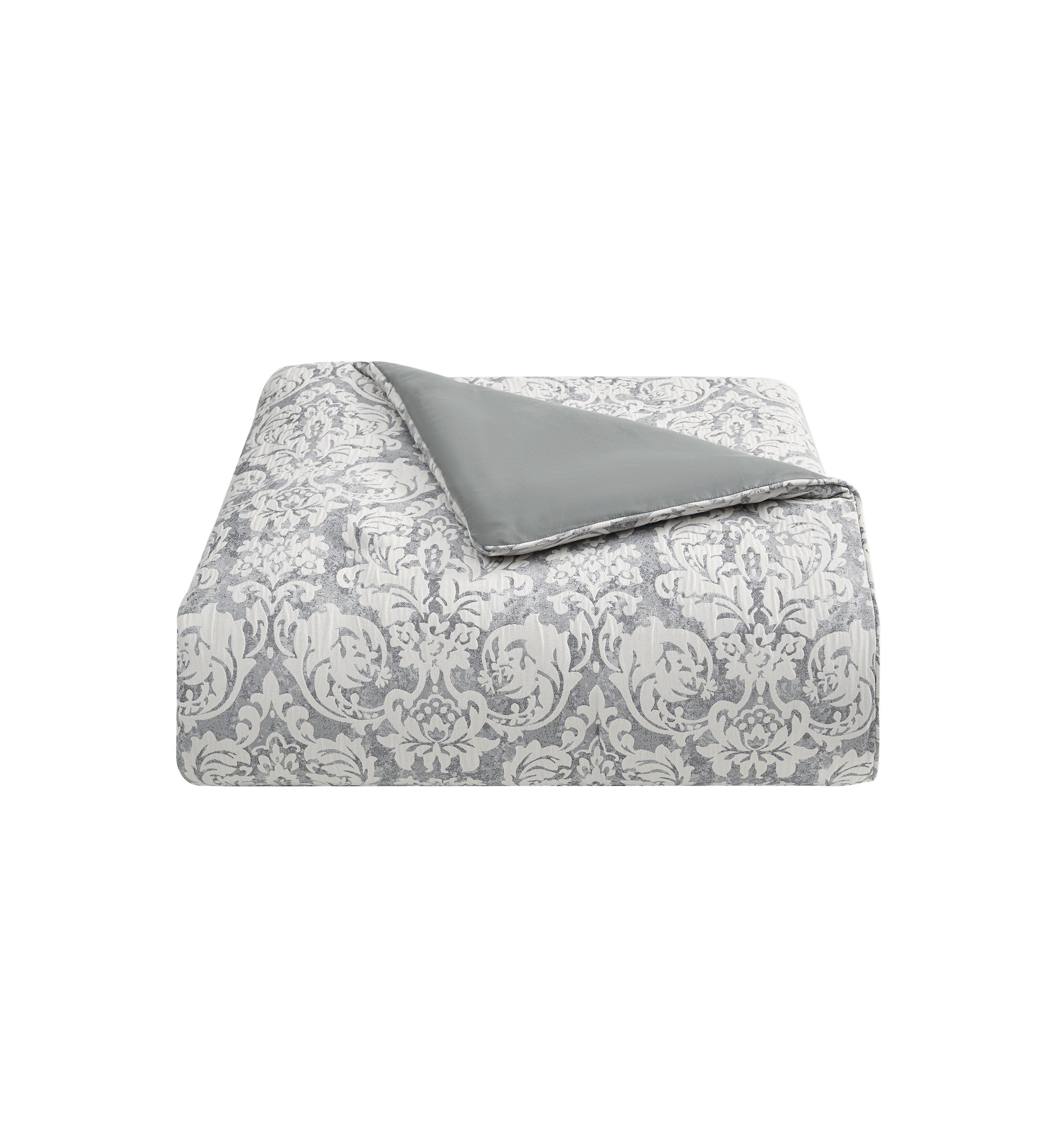 Lyndsay 3 Piece Charcoal Comforter Set