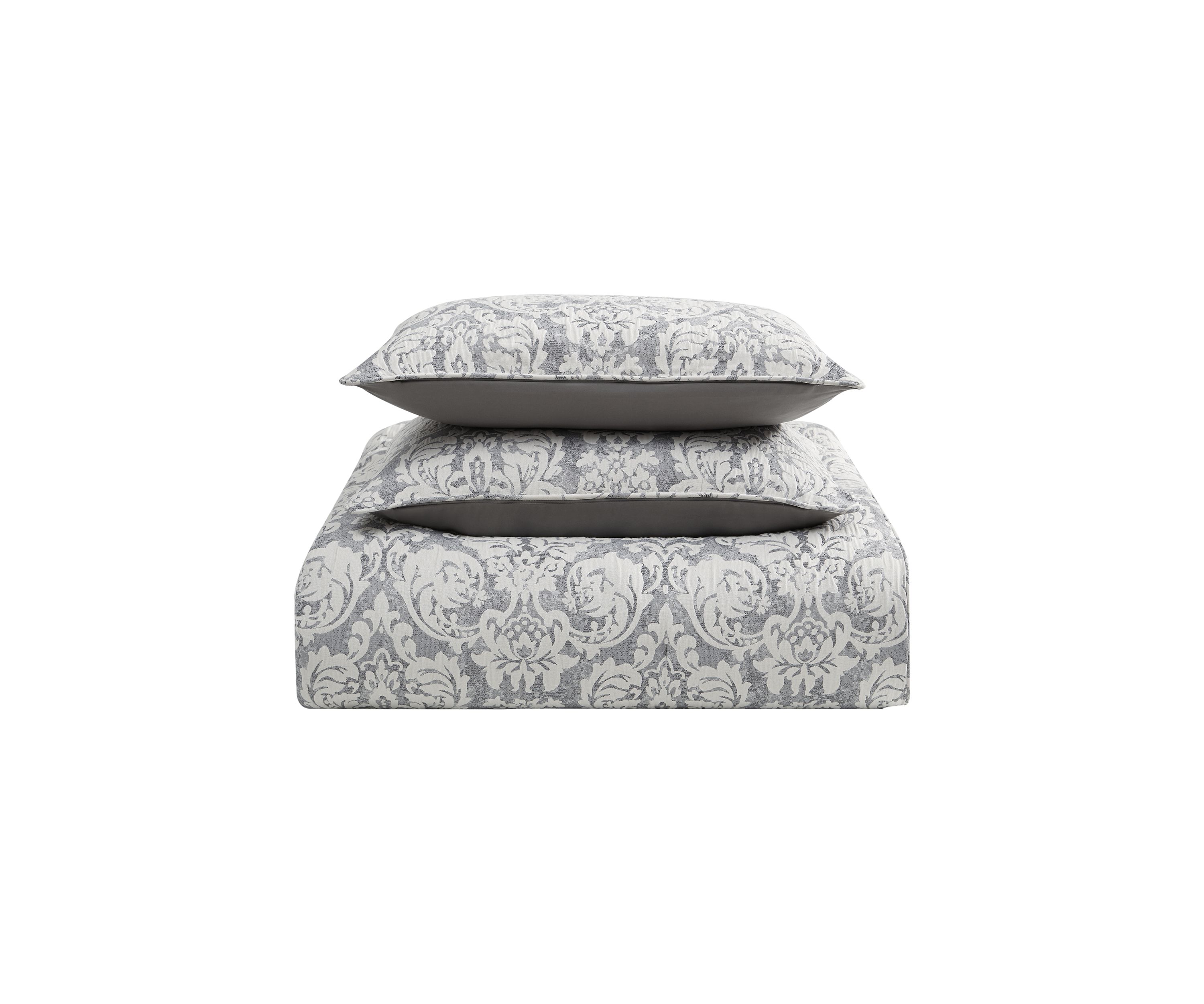 Lyndsay 3 Piece Charcoal Comforter Set