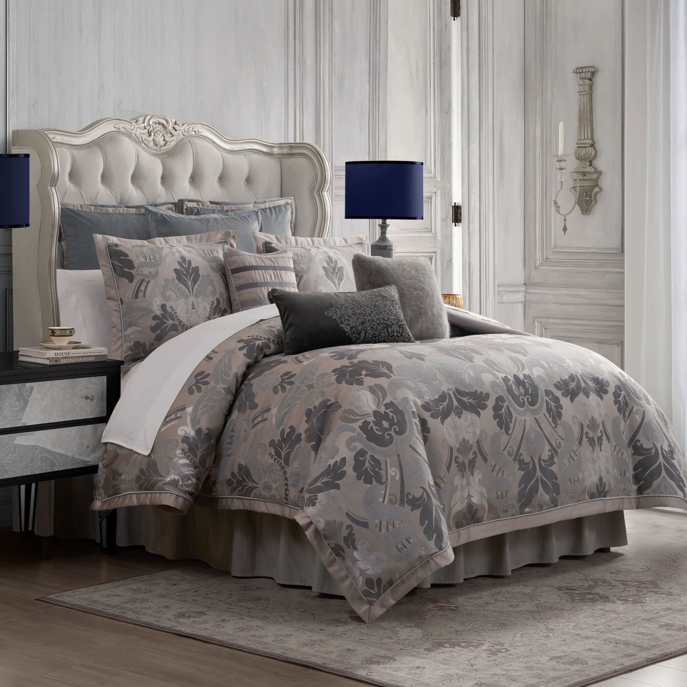 Lorna Mocha Queen Comforter Set