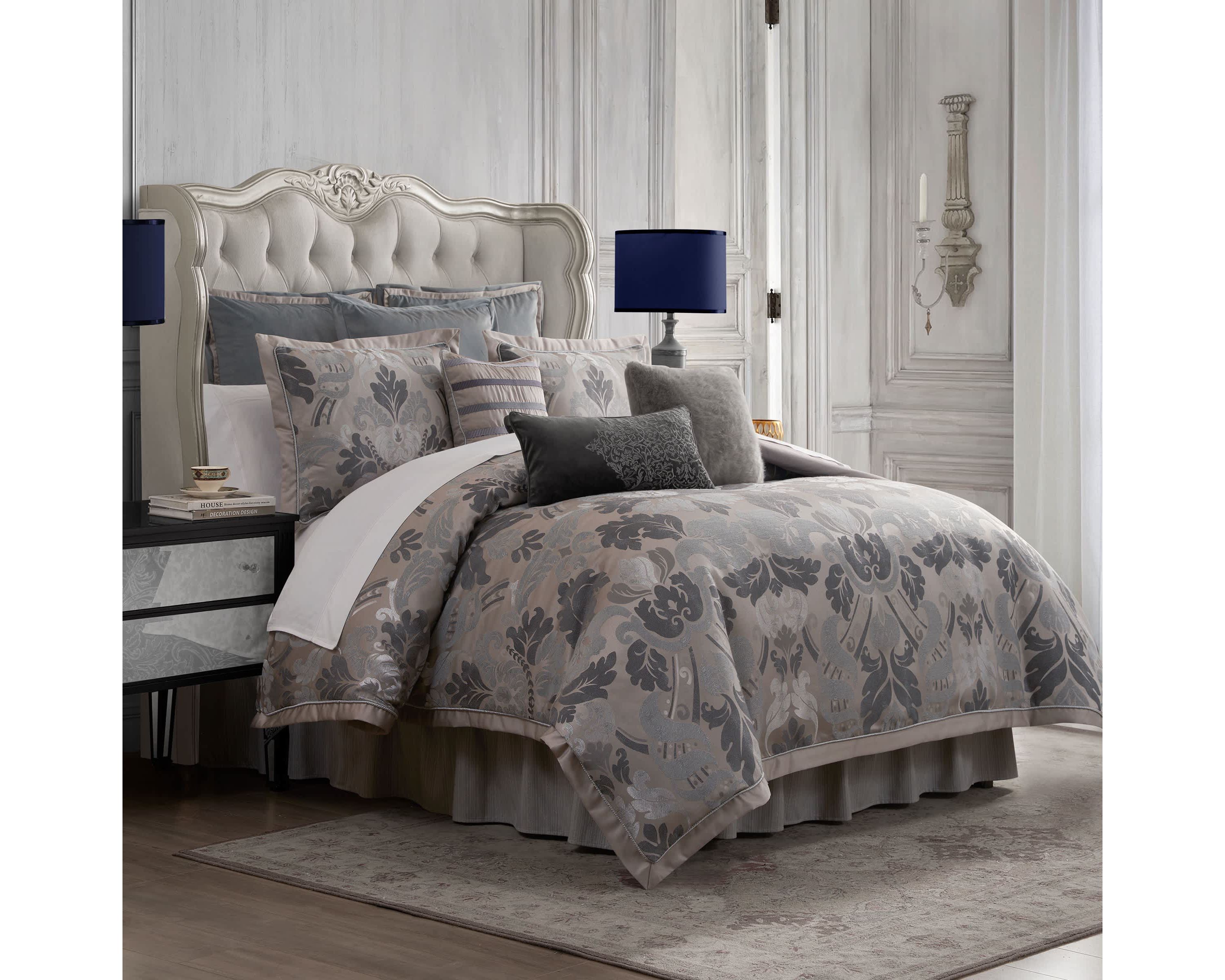 Lorna Mocha Queen Comforter Set