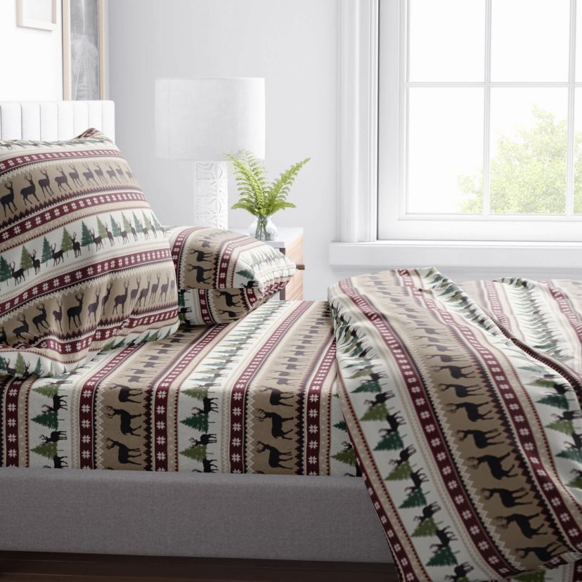 Forest Kiss Twin Fleece Sheet Set