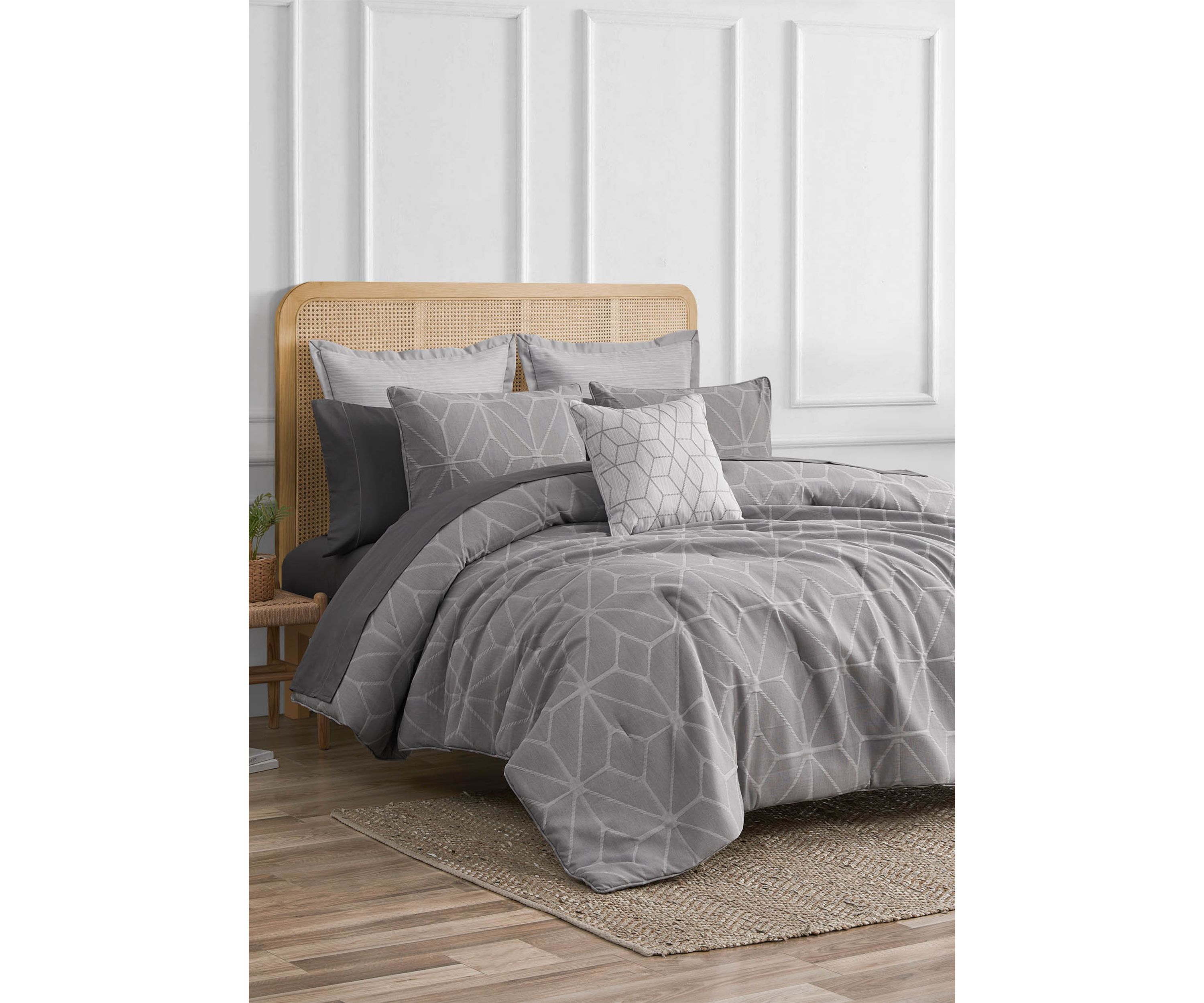 Fragment Dark Grey 3-Piece Comforter