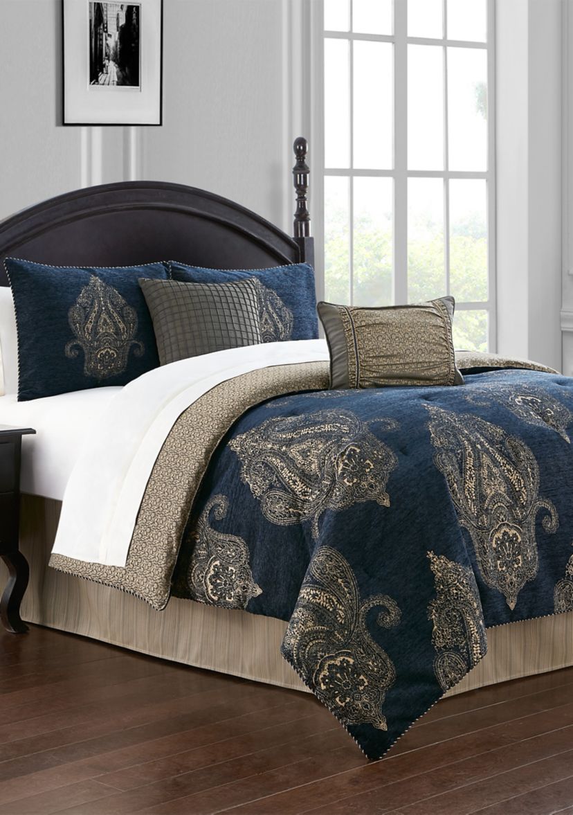 Ryan Reversible  4 Piece Comforter Set
