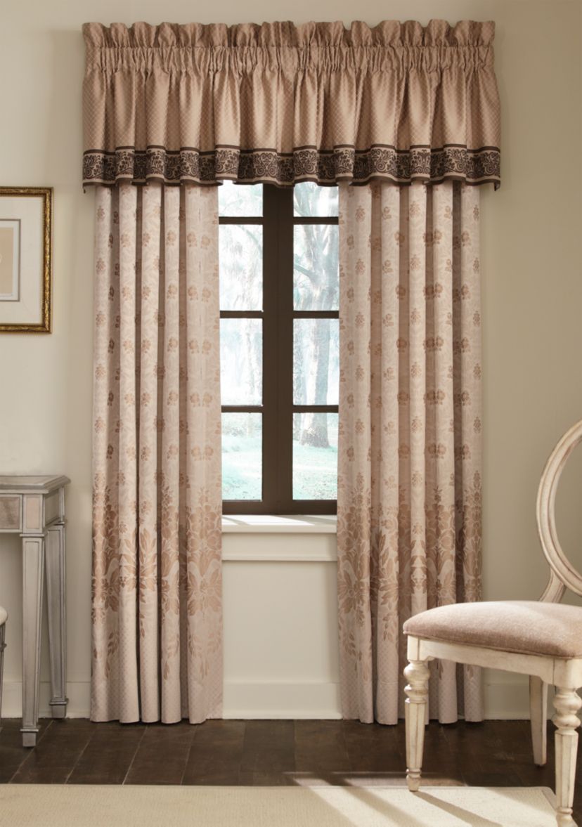 Aileen Natural Tailored Window Valance 18-in. x 60-in.