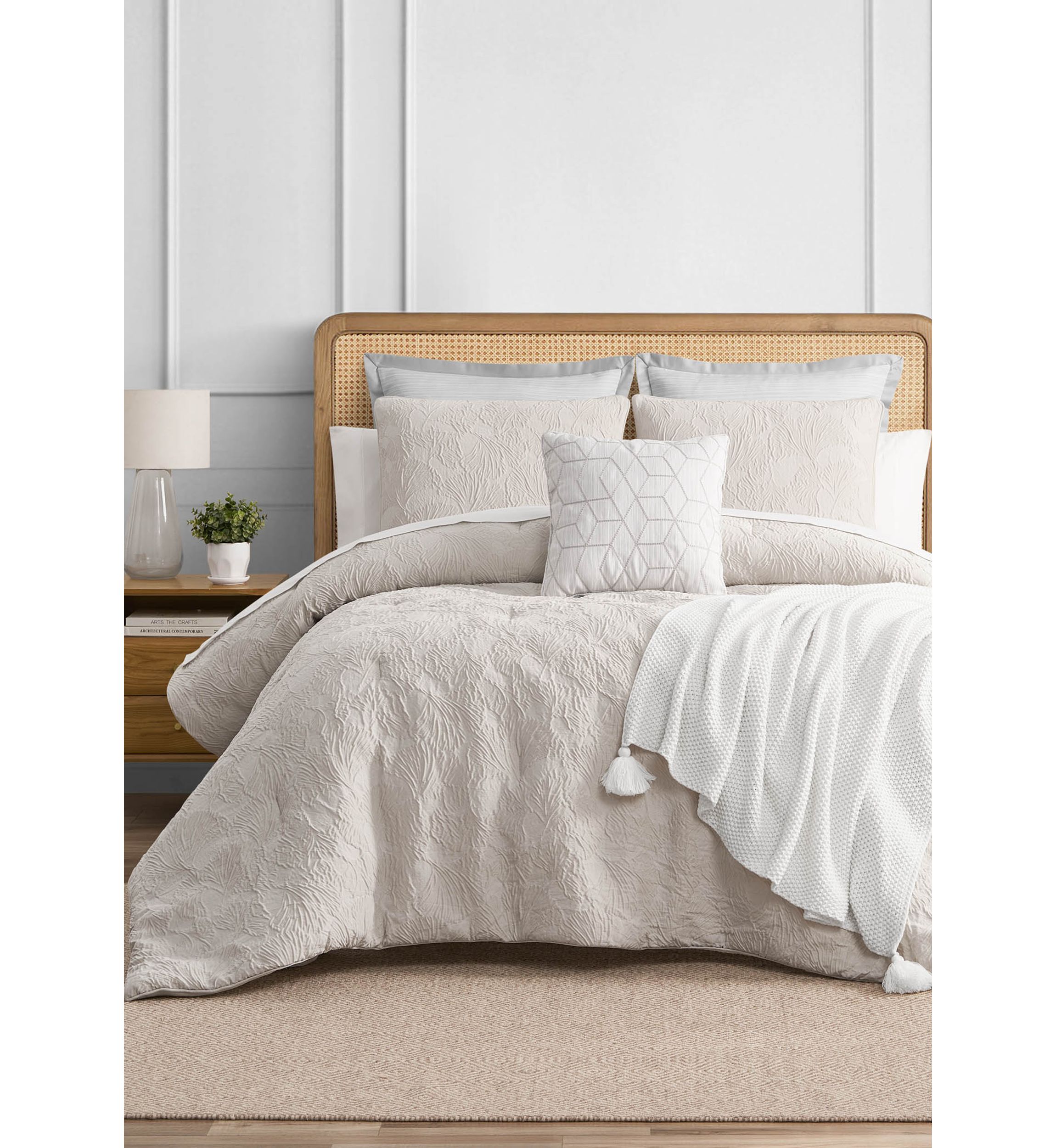 Ginko Neutral 3 Piece Comforter Set 