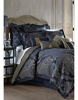 Waterford Vaughn Comforter Set Belk, Navy Blue And Gold Bed Sheets