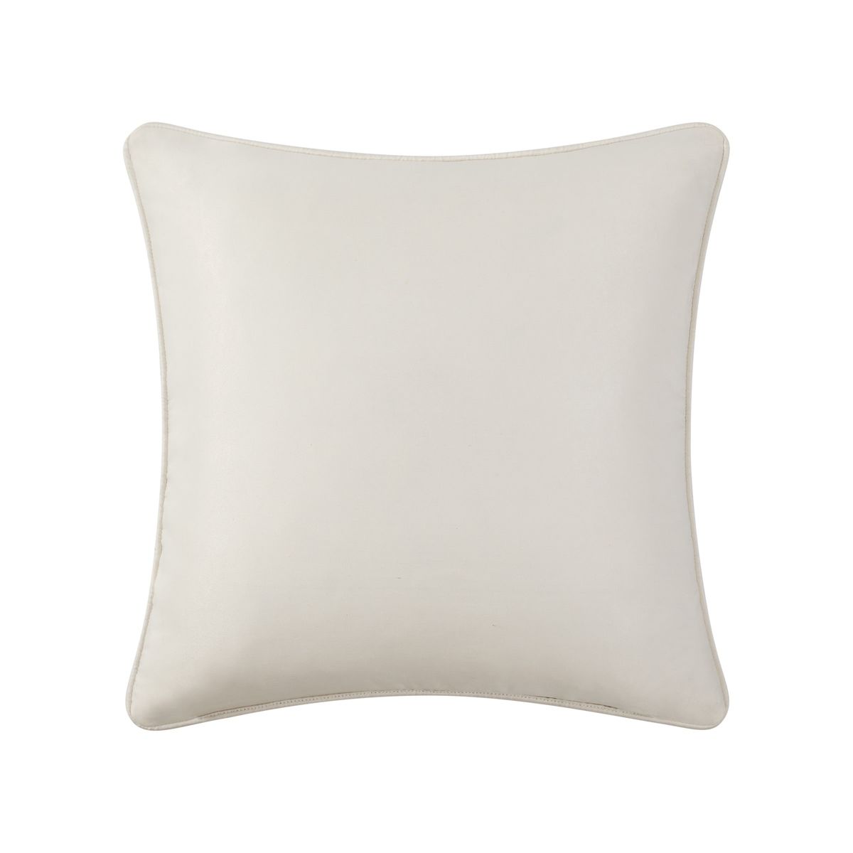 This 18" x 18" applique pillow from the Waterford Blenheim collection features an engineered damask pattern applique atop a solid ivory sateen. The pillow is finished with a four sided self cording and reverses to solid ivory.