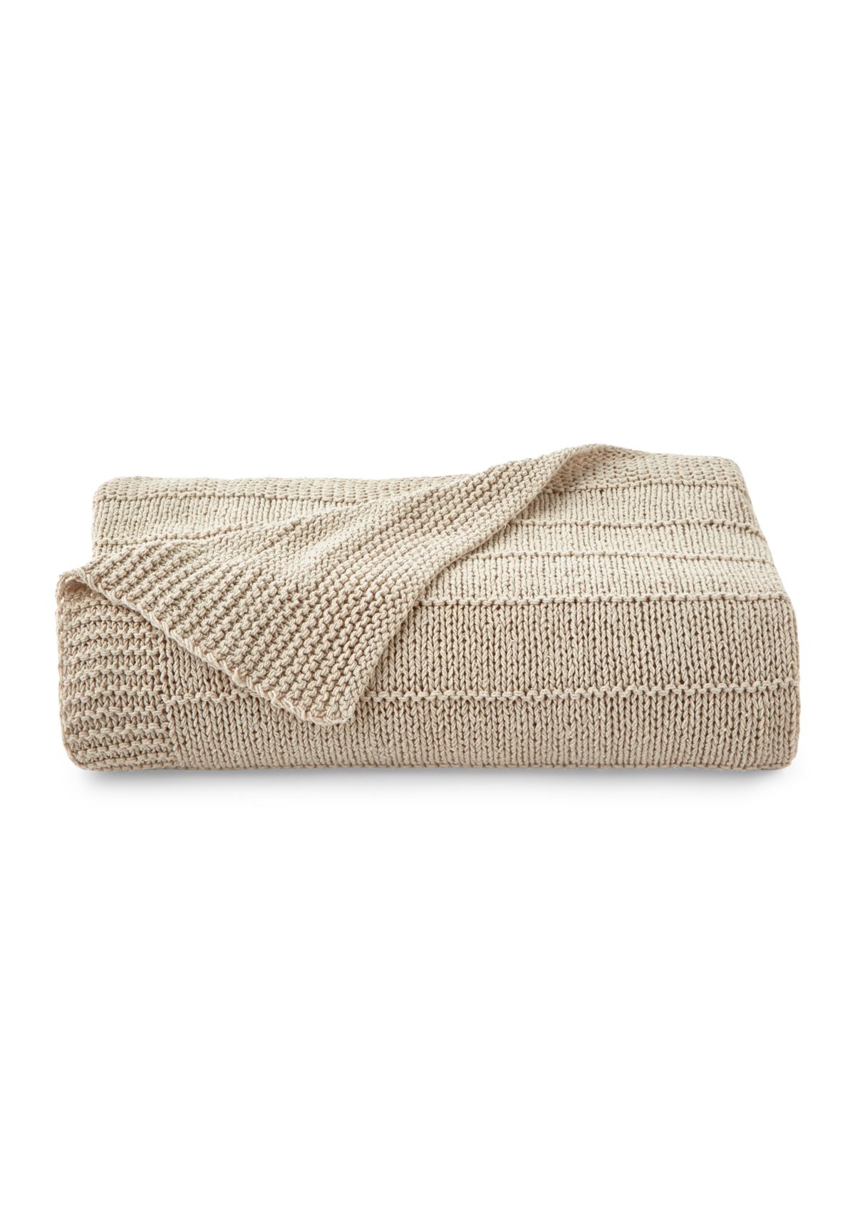 Ribbed Knit Throw Blanket
