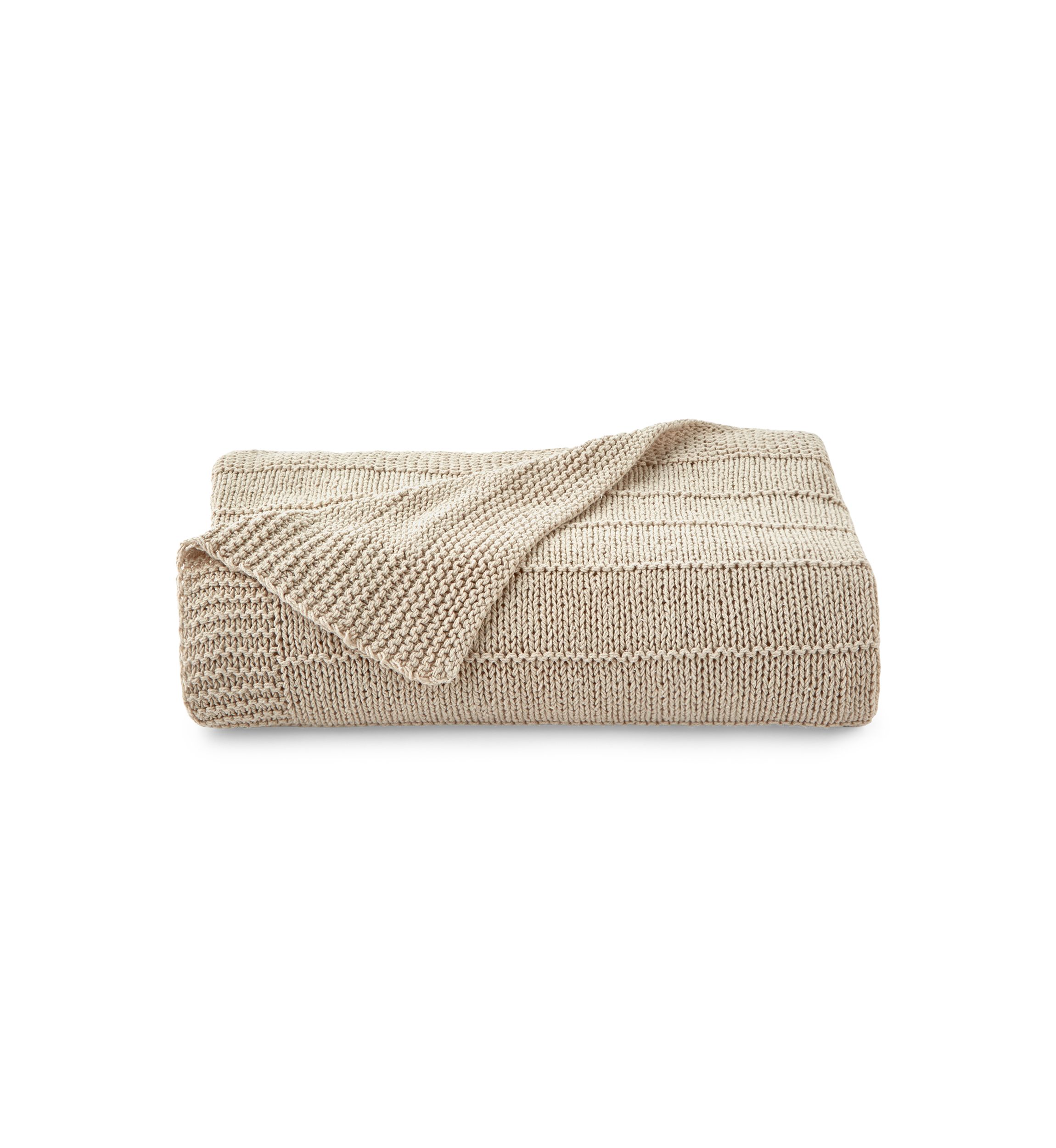 Ribbed Knit Throw Blanket
