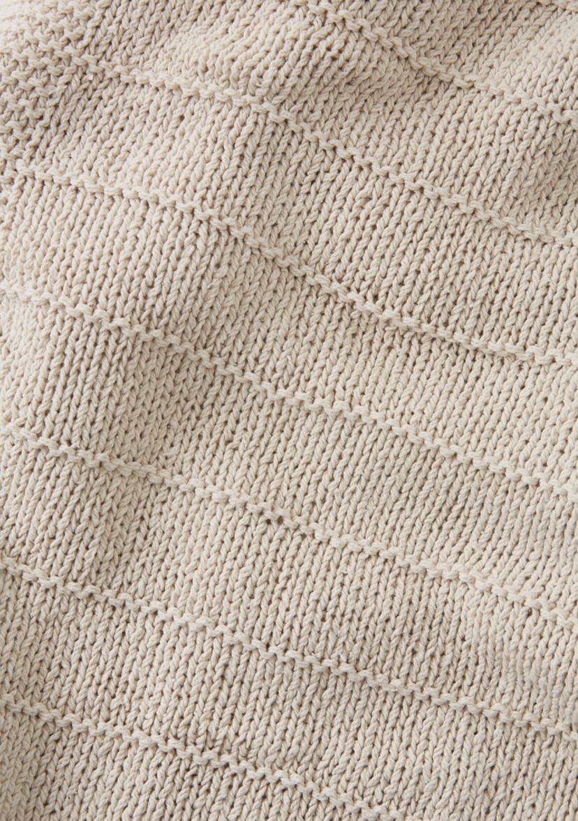 Ribbed Knit Throw Blanket