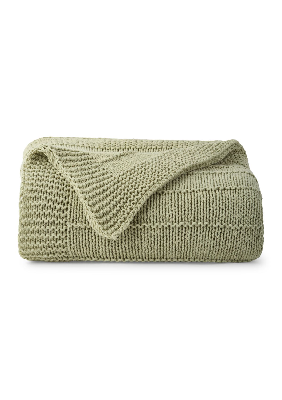 Ribbed Knit Throw Blanket
