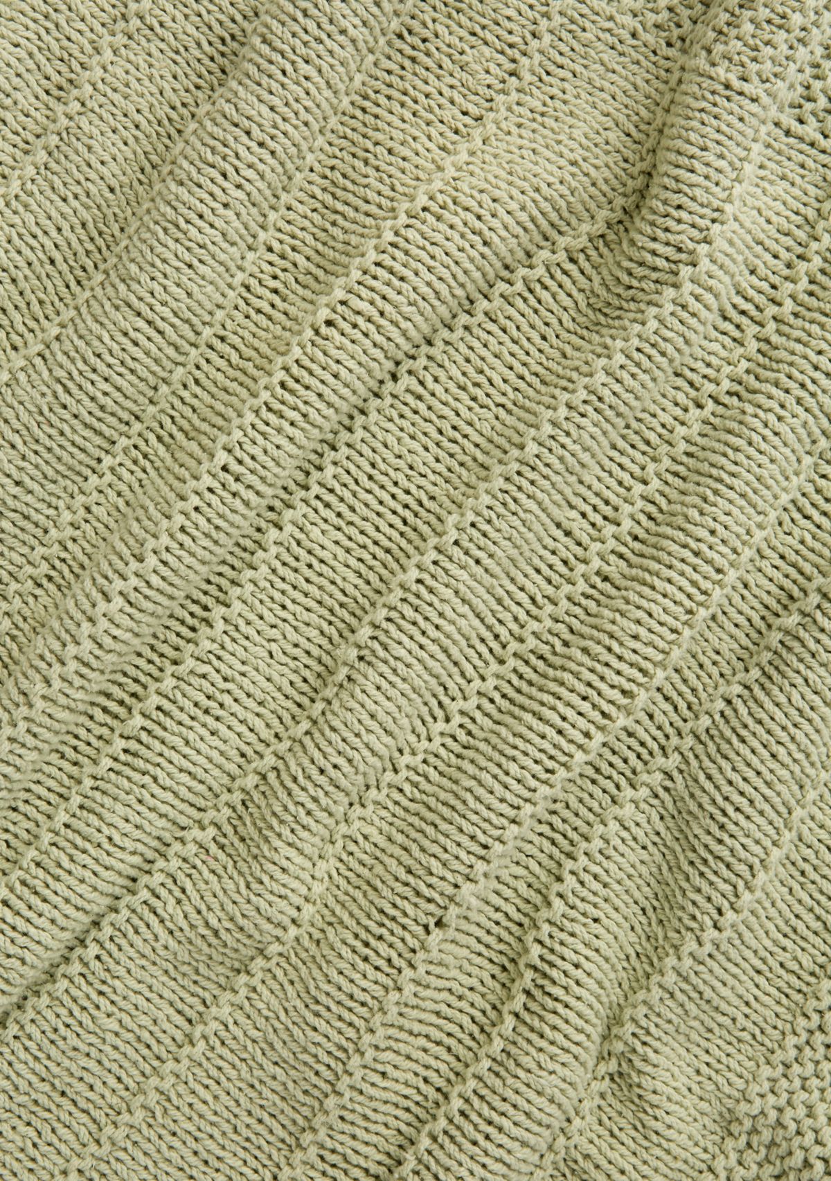 Ribbed Knit Throw Blanket