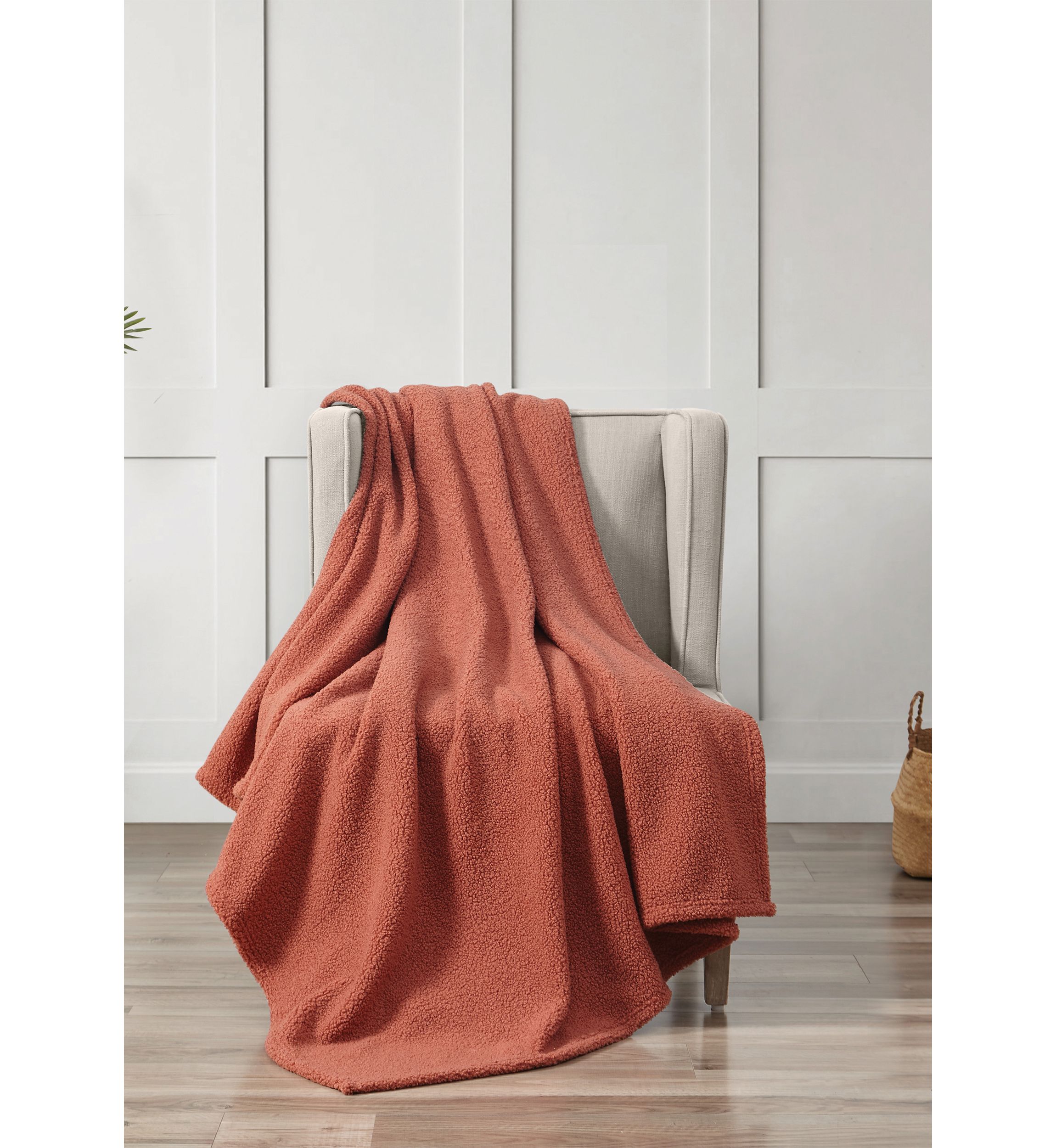 Ruxbin Terracotta Woven Throw Blanket