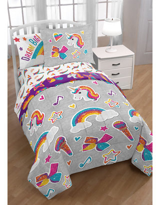 Jojo Siwa Super Soft Rainbow Twin Full, Nickelodeon Queen Size Bedding