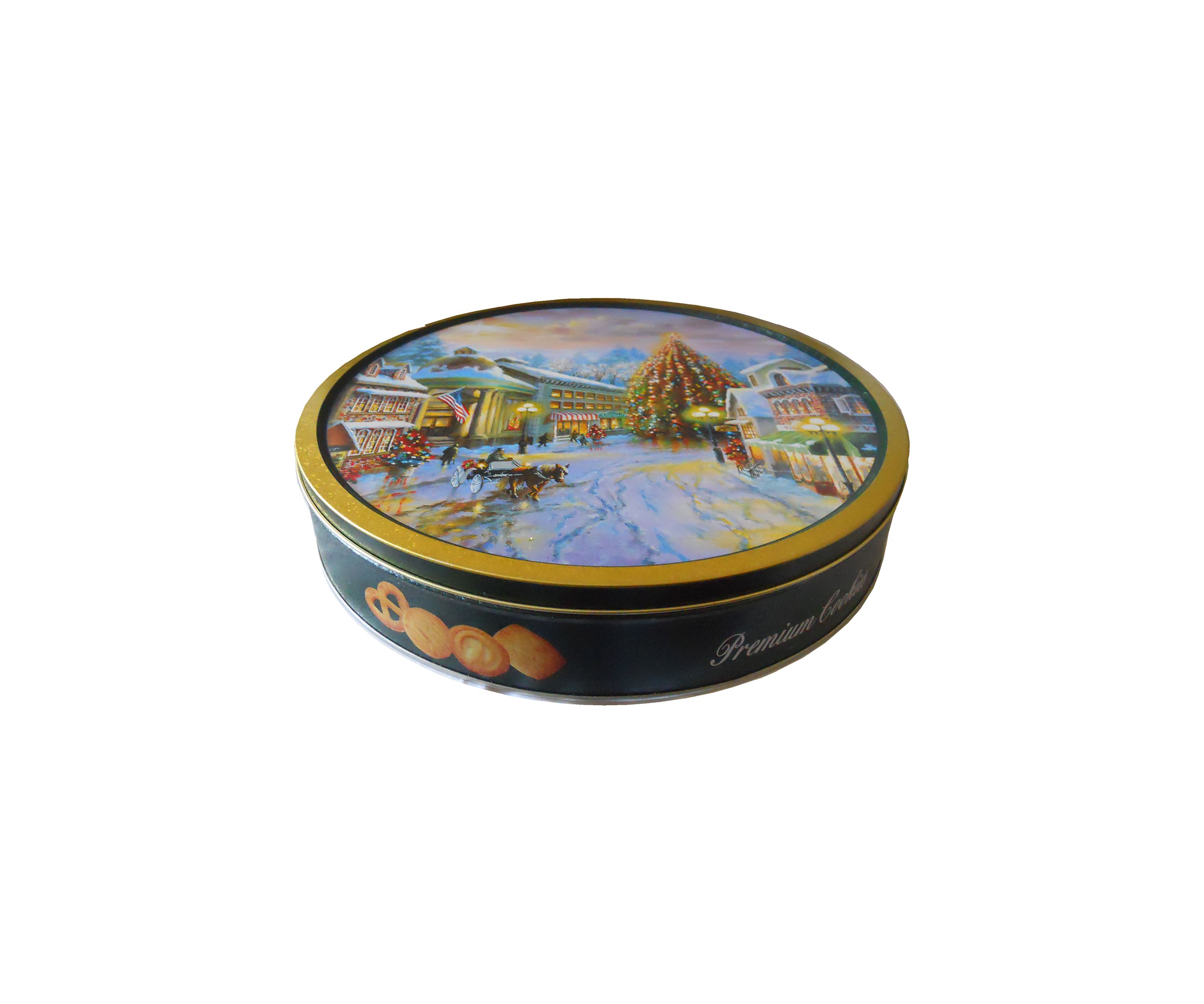 24 Ounce Holiday Premium Cookie Tin