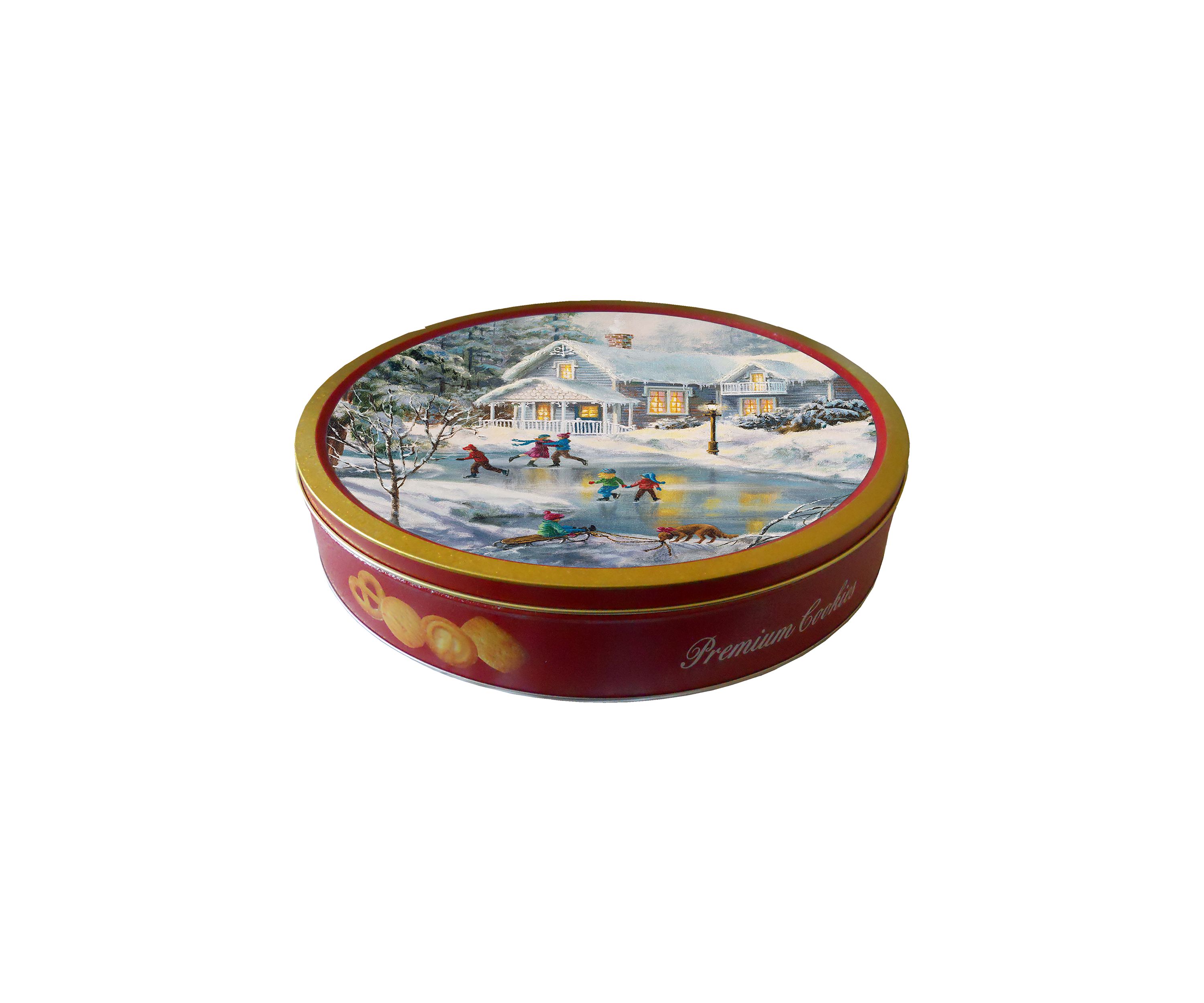 24 Ounce Holiday Premium Cookie Tin
