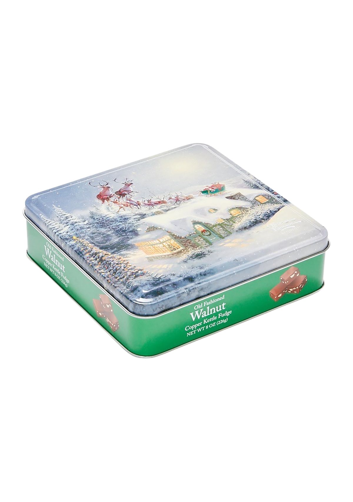 Thomas Kinkade 10 Ounce Chocolate Walnut Fudge Tin 