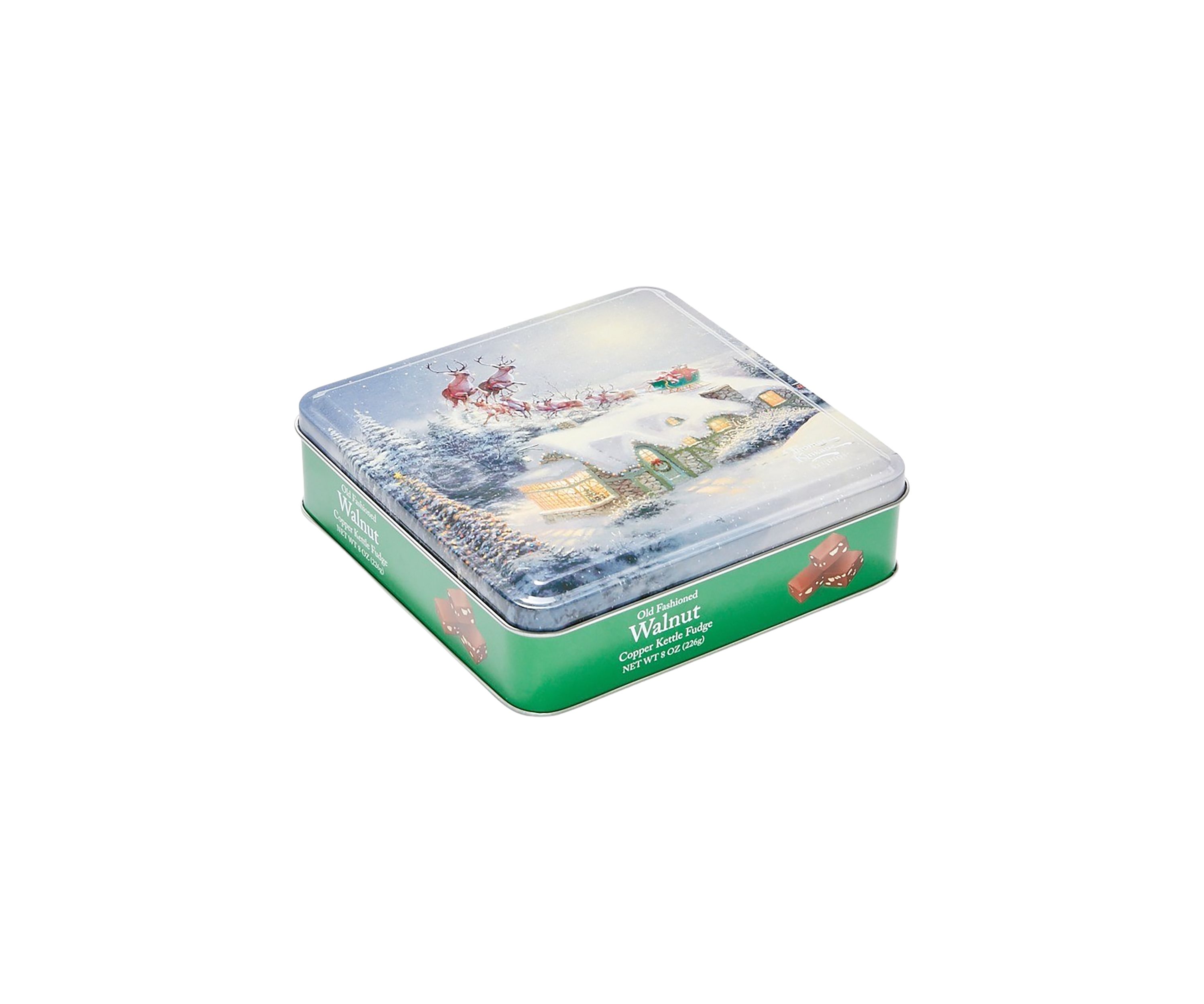 Thomas Kinkade 10 Ounce Chocolate Walnut Fudge Tin 